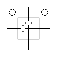 Diagram representing x m and y m exist and x m does not exist