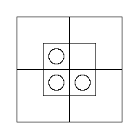 Diagram representing x prime m and y m do not exist