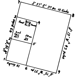 Ten acres of land surrounding the courthouse laid off for the prison bounds. Record of Surveys, Section 2, p. 93, 1800.