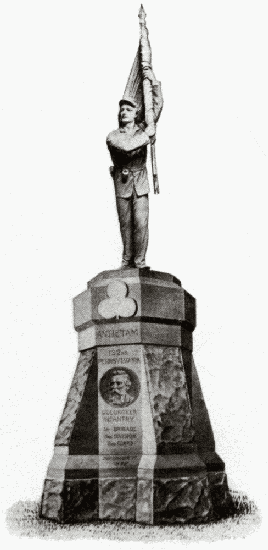 MONUMENT OF 132D REGIMENT, P. V. ERECTED BY THE STATE OF PENNSYLVANIA ON BATTLE-FIELD OF ANTIETAM, MD. DEDICATED SEPT. 17, 1904