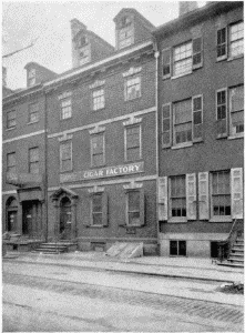 Plate VII.—Blackwell House, 224 Pine Street. Erected about 1765 by John Stamper; Wharton House, 336 Spruce Street. Erected prior to 1796 by Samuel Pancoast.