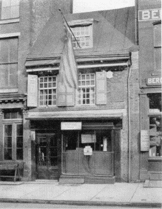 Plate IX.—Wistar House, Fourth and Locust Streets. Erected about 1750; Betsy Ross House, 239 Arch Street.