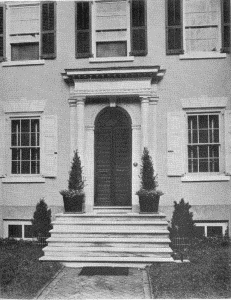 Plate XXX.—Doorway, Doctor Denton's House, Germantown.