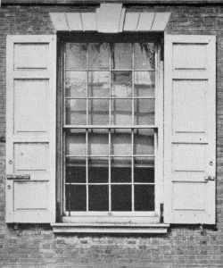 Plate XLIV.—Window and Shutters, Free Quakers' Meeting House, Fifth and Arch Streets; Second Story Window, Free Quakers' Meeting House.