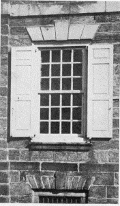 Plate XLV.—Detail of Windows, Combes Alley; Window and Shutters, Cliveden; Window, Bartram House.