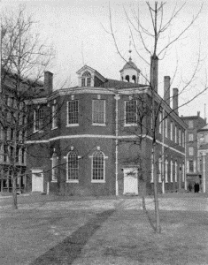 Plate LXXXII.—Congress Hall, Sixth and Chestnut Streets. Completed in 1790; Congress Hall from Independence Square.