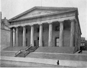 Plate LXXXIX.—Custom House, Fifth and Chestnut Streets. Completed in 1824; Main Building, Girard College. Begun in 1833.