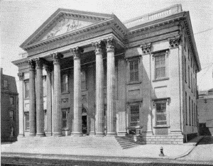 Plate XC.—Old Stock Exchange, Walnut and Dock Streets; Girard National Bank, 116 South Third Street.