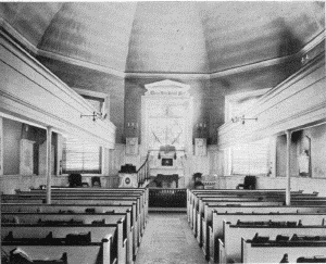 Plate XCIV.—Interior and Chancel, Old Swedes' Church; St. Paul's Church, South Third Street near Walnut Street.