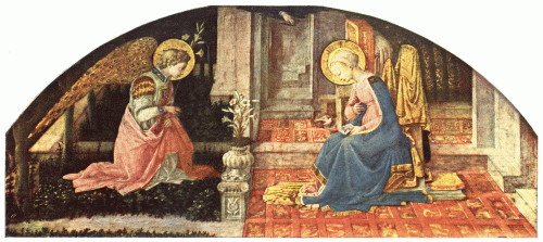 PLATE I.—FILIPPO LIPPI  THE ANNUNCIATION  National Gallery, London