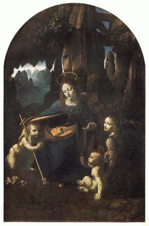 PLATE V.—LEONARDO DA VINCI  THE VIRGIN OF THE ROCKS  National Gallery, London