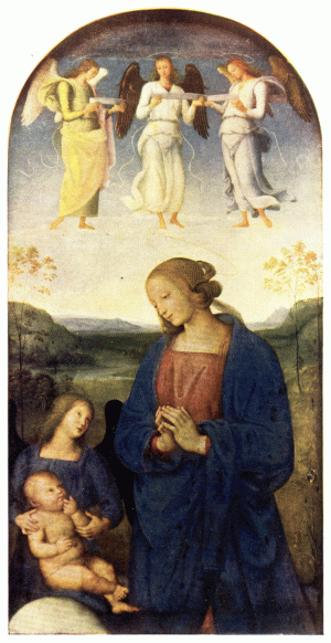 PLATE VI.—PIETRO PERUGINO  CENTRAL PORTION OF ALTAR-PIECE  National Gallery, London