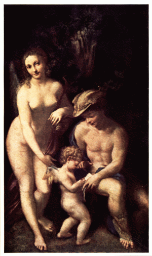 PLATE X.—CORREGGIO  MERCURY, CUPID, AND VENUS  National Gallery, London