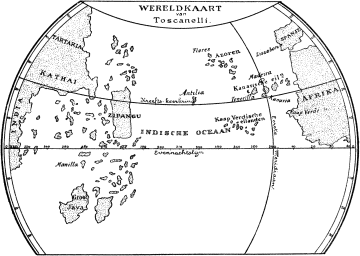 WERELDKAART van Toscanelli.