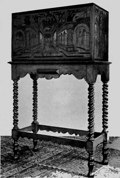 Plate 45.—Cabinet with falling front, in the drawing-room, Roehampton House.  