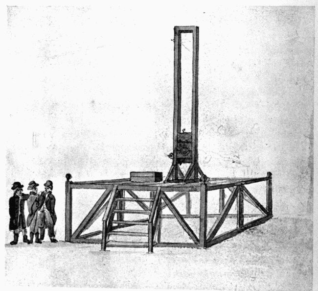 THE GUILLOTINE AT CHALON-SUR-SAÔNE.  To face p. 43.