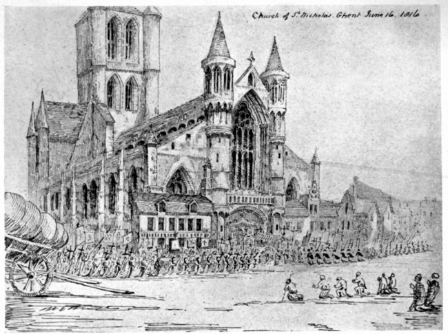 Church of St. Nicholas, Ghent June 16, 1816. To face p. 274.