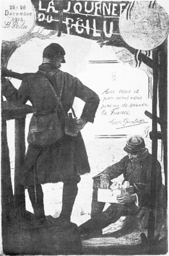 All over France, on Christmas Day and the day after, money was collected to send comforts and things good to eat to the men at the front.