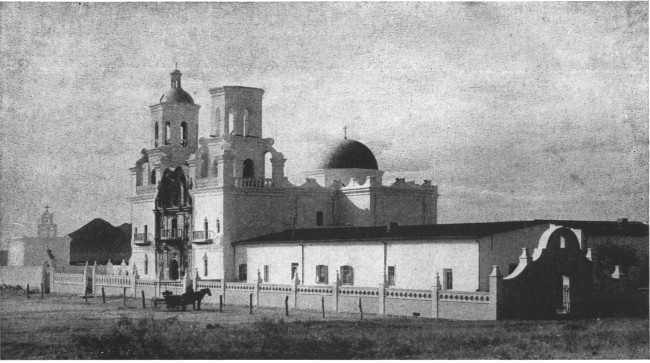 The Mission of the San Xavier at Tucson, Arizona, one of the most ancient in the New World, has an almost Oriental aspect