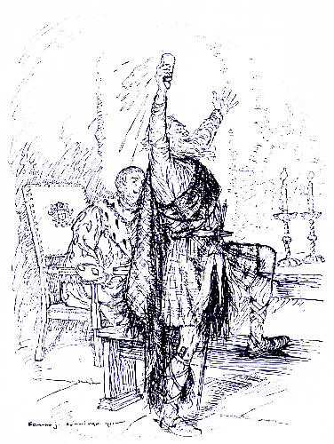 At last MacNab sprang to his feet, holding aloft his brimming flagon.