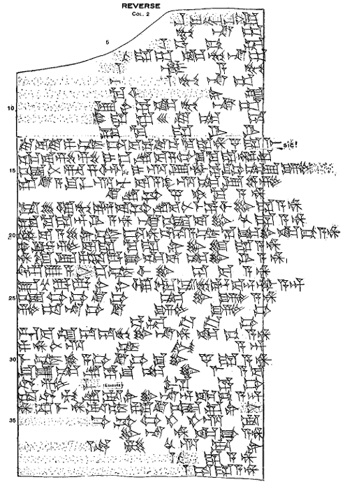 Plate of cuneiform tablet.