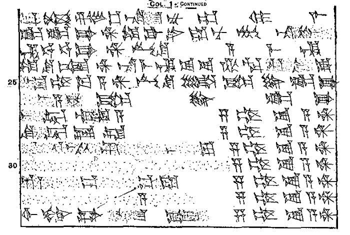 Plate of cuneiform tablet.