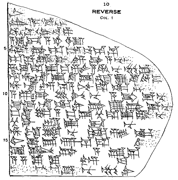 Plate of cuneiform tablet.