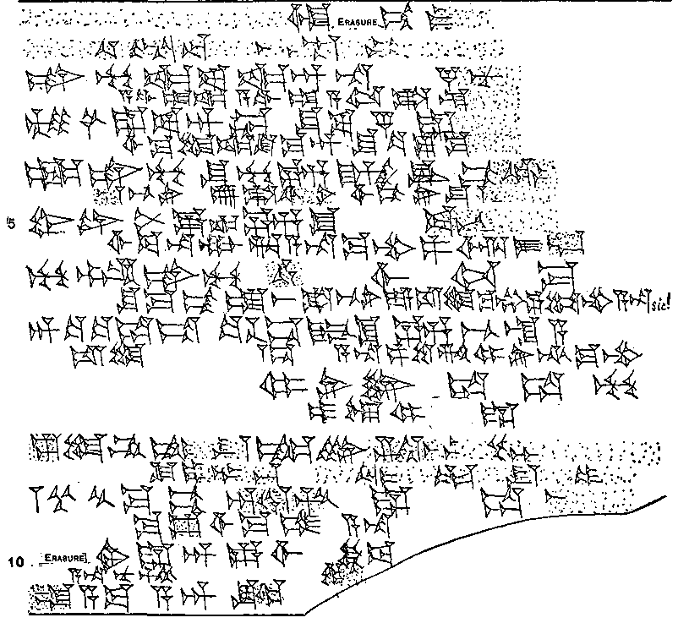 Plate of cuneiform tablet.