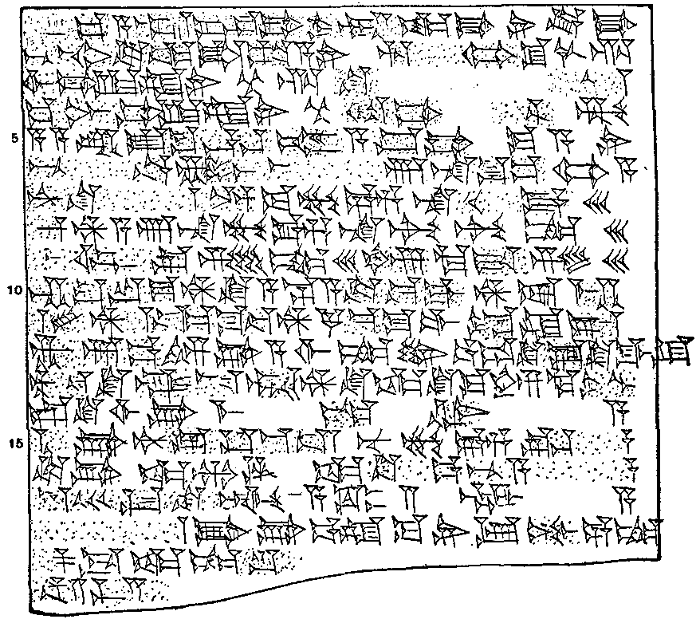 Plate of cuneiform tablet.