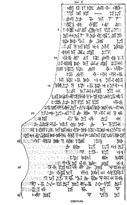 Plate of cuneiform tablet.