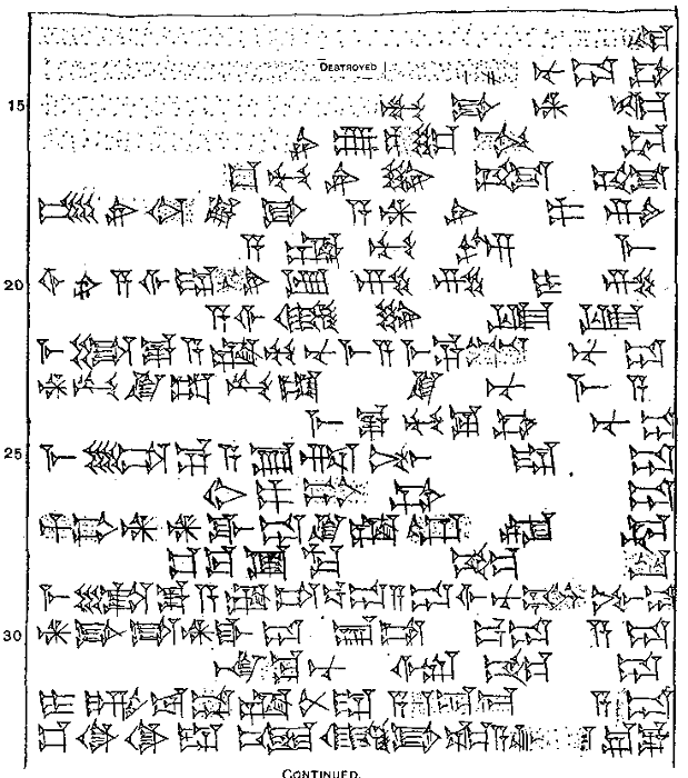 Plate of cuneiform tablet.