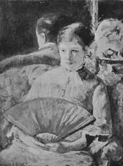 Woman with a Fan  From a painting by Mary Cassatt