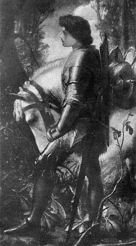 From the painting by George Frederick Watts.  SIR GALAHAD'S QUEST OF THE HOLY GRAIL.