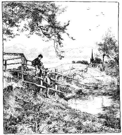 BOYS FISHING IN THE AVON—OPPOSITE THE WEIR-BRAKE.