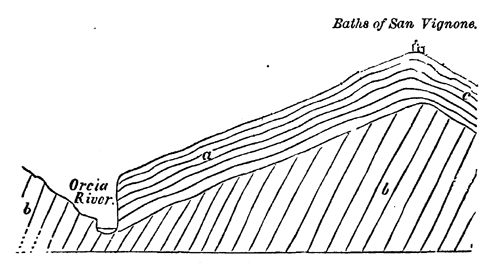 Section of travertin, San Vignone.