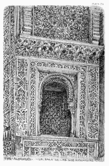 PLATE 73 THE ALHAMBRA LA SALA DE LAS DOS HERMANAS MDW 1869