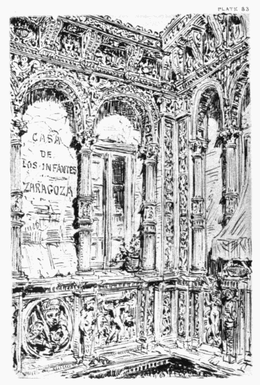 PLATE 83 ZARAGOZA CASA DE LOS INFANTES MDW 1869