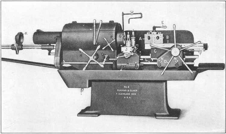 Turret Lathe of Motor-driven Geared-head Type