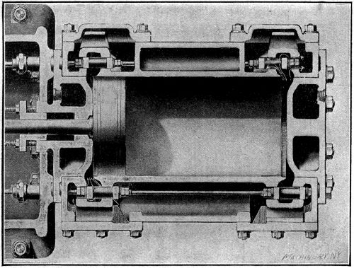 Section through Cylinder of Engine of the Four-valve Type