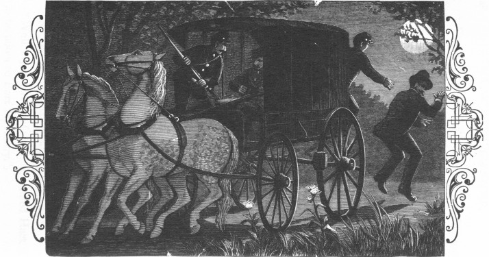 "Webster leaped from the wagon while it was in motion." P. 339.