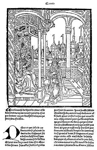 A Page from St. Augustine's "La Cite de Dieu" which was Printed in Abbeville France, in 1486