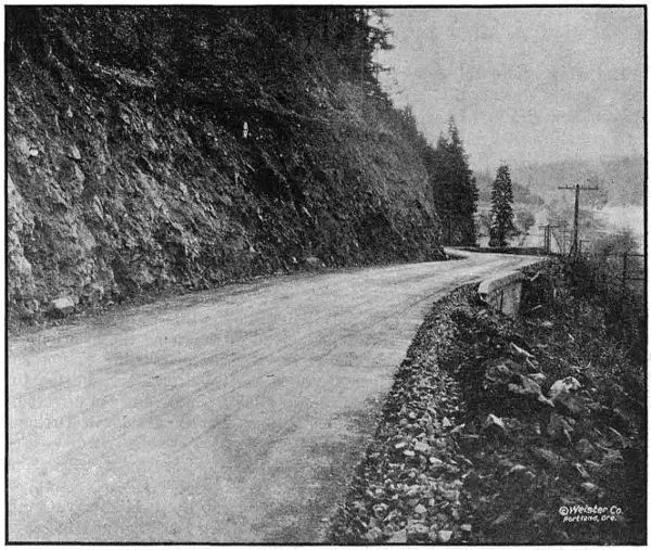 AT THE TOP OF CANEMAH HILL ON THE PACIFIC HIGHWAY IN CLACKAMAS COUNTY. GRADED AND PAVED IN 1918