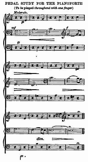 PEDAL STUDY FOR THE PIANOFORTE  (To be played throughout with one finger)