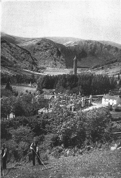 © Underwood & Underwood, N. Y.  GLENDALOUGH AND THE RUINS OF ST. KEVIN'S CHURCHES