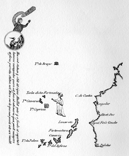 THE COAST OF N.W. AFRICA, ACCORDING TO THE PIZZIGANI MAP, 1567.