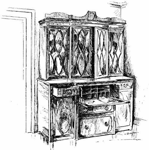 Washington's Secretary and Book-case at Mount Vernon.