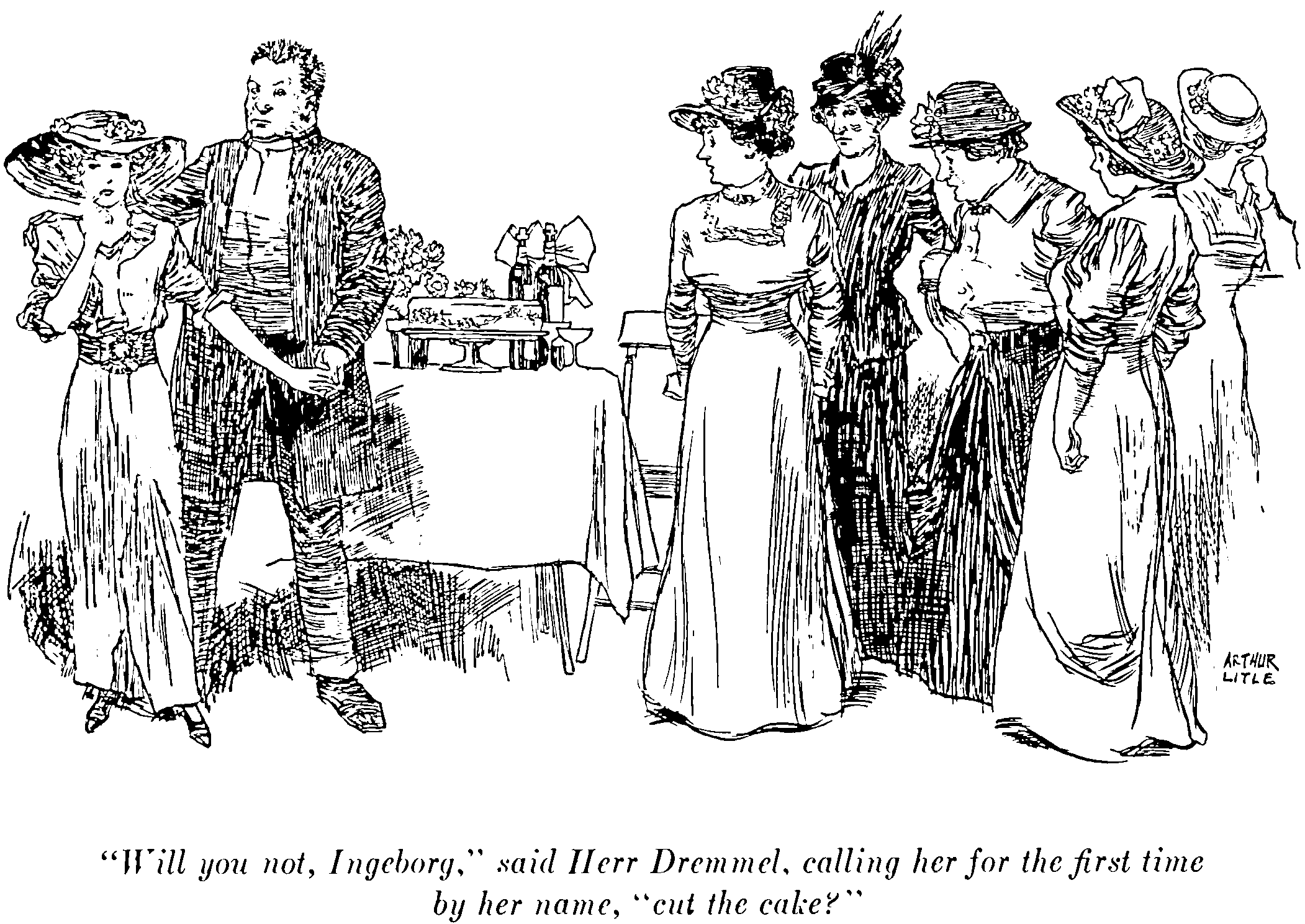 'Will you not, Ingeborg,' said Herr Dremmel, calling her for the first time by her name, 'cut the cake?'