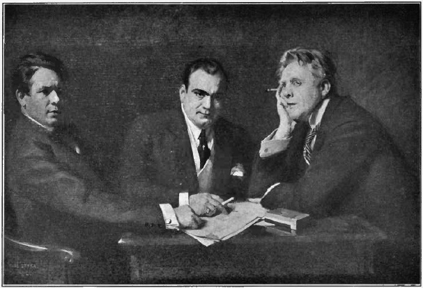 By permission of Ad. Braun and Cie., Paris  Titta Ruffo, Caruso and Chaliapine, three artists who sang in Massenet's works