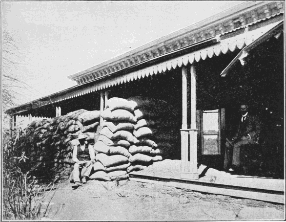 The Siege of Kimberley: Typical Splinter-proof Shelter of Sand-bags and Iron Plates