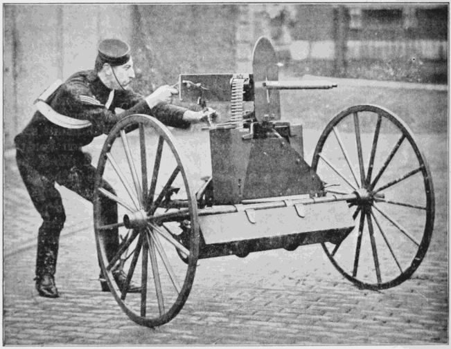 Types of Arms--Lord Dundonalds Galloping Gun-Carriage with Maxim.